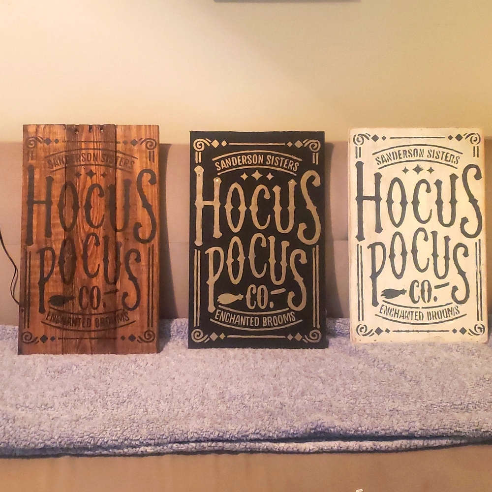 Large Hocus Pocus wooden signs